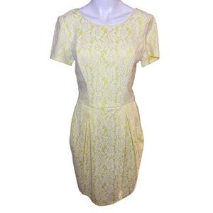 Robert Rodriguez Coll Dress Skye Bonded Lace Sunflower Yellow Maison Group S